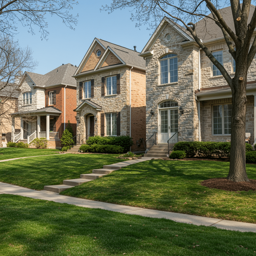 Restored Carmel, IN home exterior and immaculate front yard representing water damage restoration, carpet cleaning, and fire damage restoration at 9810 Rawles Ave Indianapolis, IN 46229
